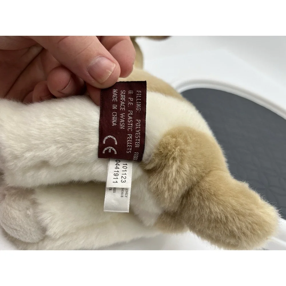 French Bulldog Realistic Stuffed Plush, Tan & White-Bearington collection